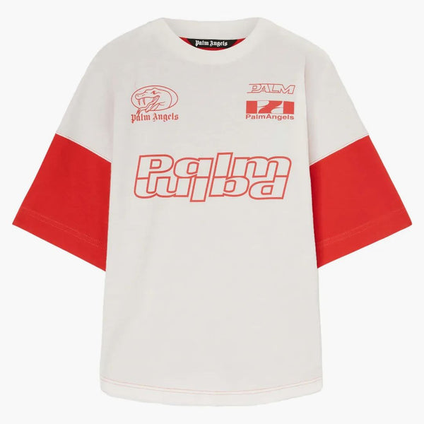 Palm Angels Lunar Novoroční tričko z bílé/červené