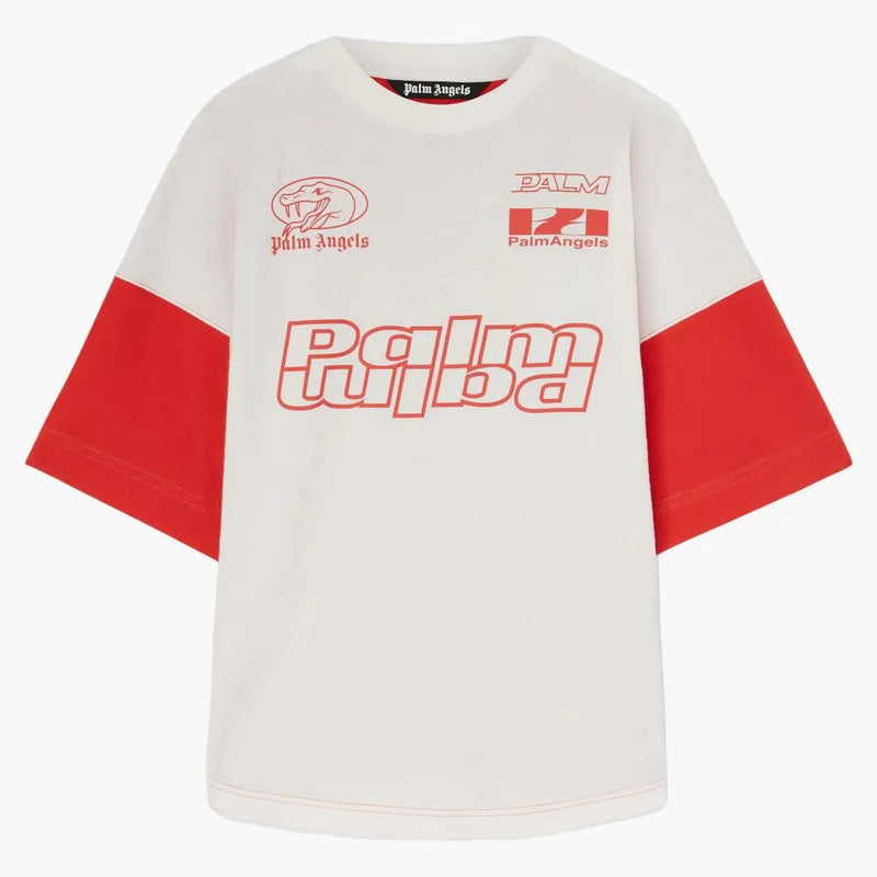 Palm Angels Lunar Novoroční tričko z bílé/červené