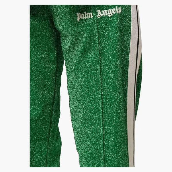 Palm Angels Lurex Track Pants Green/White