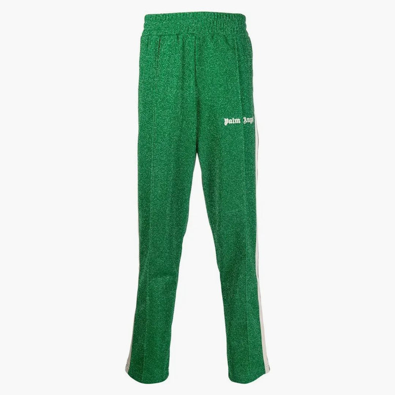 Palm Angels Lurex Track Pants Green/White