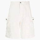 Palm Angels Lyocell-Cotton Blend Cargo Shorts Off White