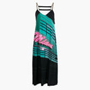 Palm Angels Miami Graphic Print Midi Dress Multicolor