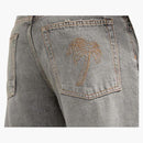 Palm Angels Mid Rise Slim Fit Jeans Grey