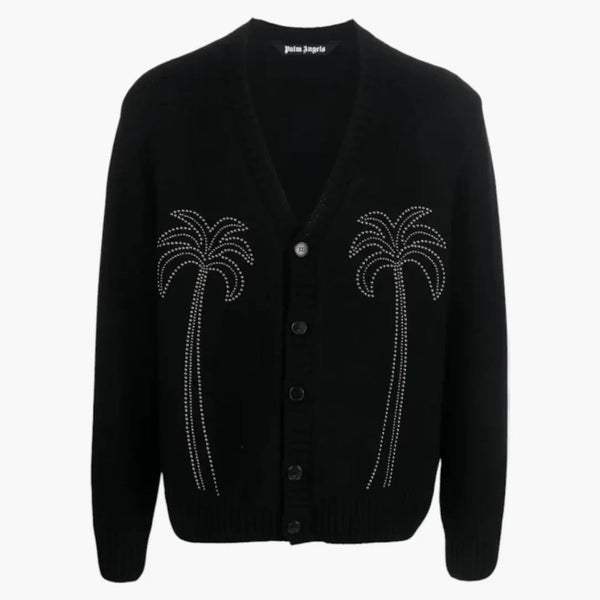 Palm Angels Milano Stud Cardigan Black