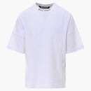 Palm Angels Mock Neck Logo Oversized T-shirt White/black Ss22