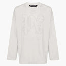 Palm Angels Monogram Cotton T-Shirt Light Gray