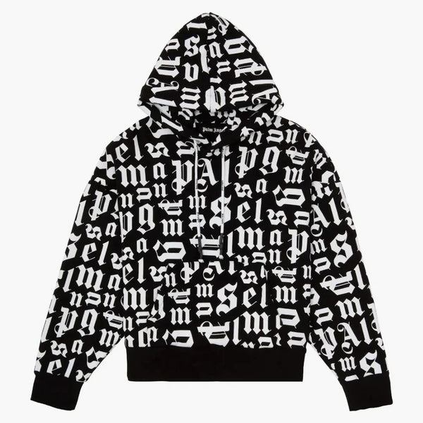 Palm Angels Monogram Hoodie Black