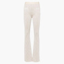 Palm Angels Monogram Jacquard Knit Pants Beige