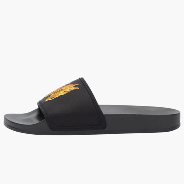 Palm Angels Monogram Pool Sliders černé
