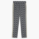 Palm Angels Monogram Pantalones de pista azul marino/apagado blanco