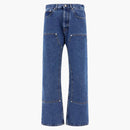 Palm Angels Monogram Workwear džínové džíny modré