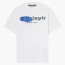 Palm Angels New York Sprayed Logo T-Shirt White/Blue