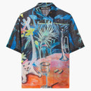 Palm Angels Oil na plátně knoflíkové košile černé/vícenásobné