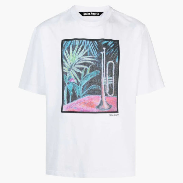Palm Angels Olio su tela di cotone in tela Bianco