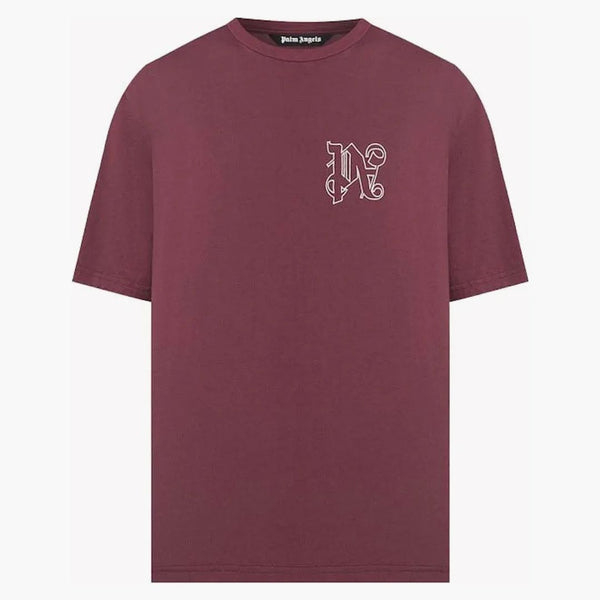 Tričko Palm Angels PA logo Burgundsko