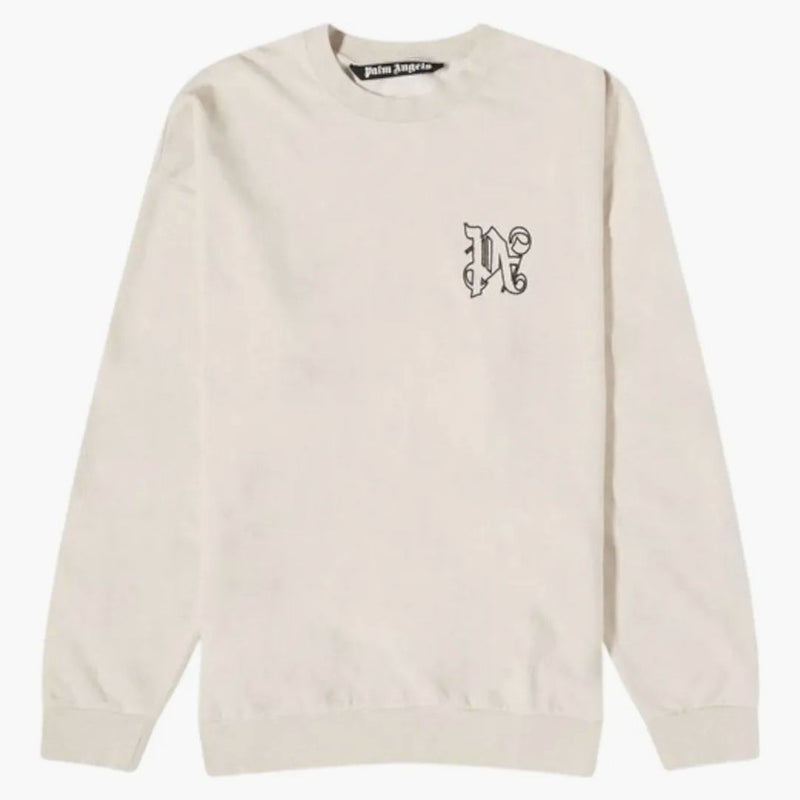 Palm Angels PA Monogram prádlo Crewneck Beige