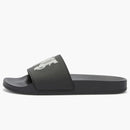 Palm Angels Pa Monogram Pool Slides Black Light Gray