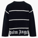 Palm Angels PA Monogram Séter a rayas azul