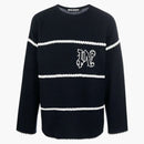 Palm Angels PA Monogram Séter a rayas azul