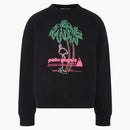 Palm Angels PA lyžařská klub nadměrná posádka potu potu černé/multi