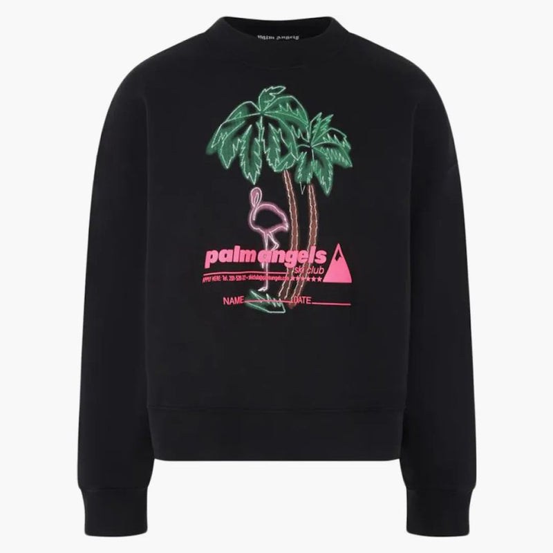 Palm Angels PA lyžařská klub nadměrná posádka potu potu černé/multi
