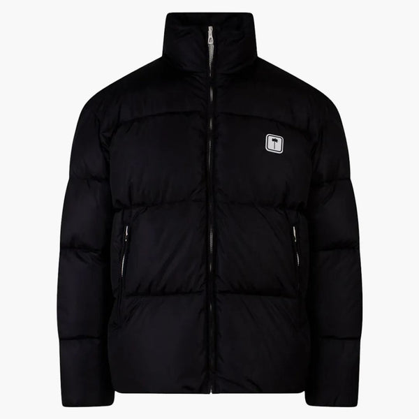 Palm Angels Pxp Patch Pa Logo Print Jacket Black/white
