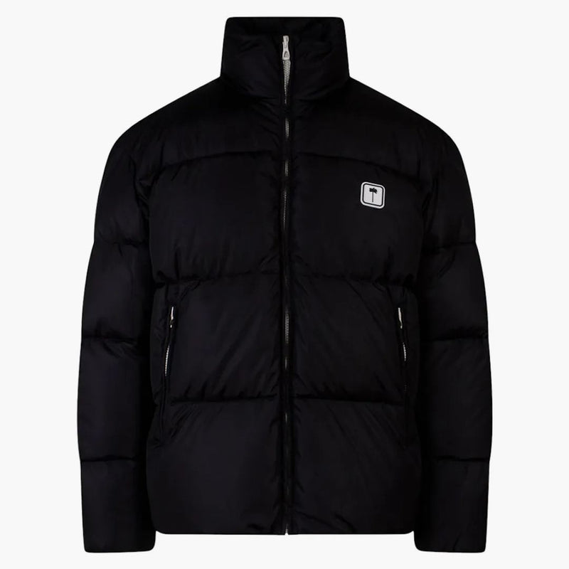 Palm Angels Pxp Patch Pa Logo Print Jacket Black/white