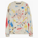 Palm Angels Painted College Sweatshirt Off White/Red