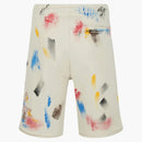 Palm Angels målade college sweatshorts vita