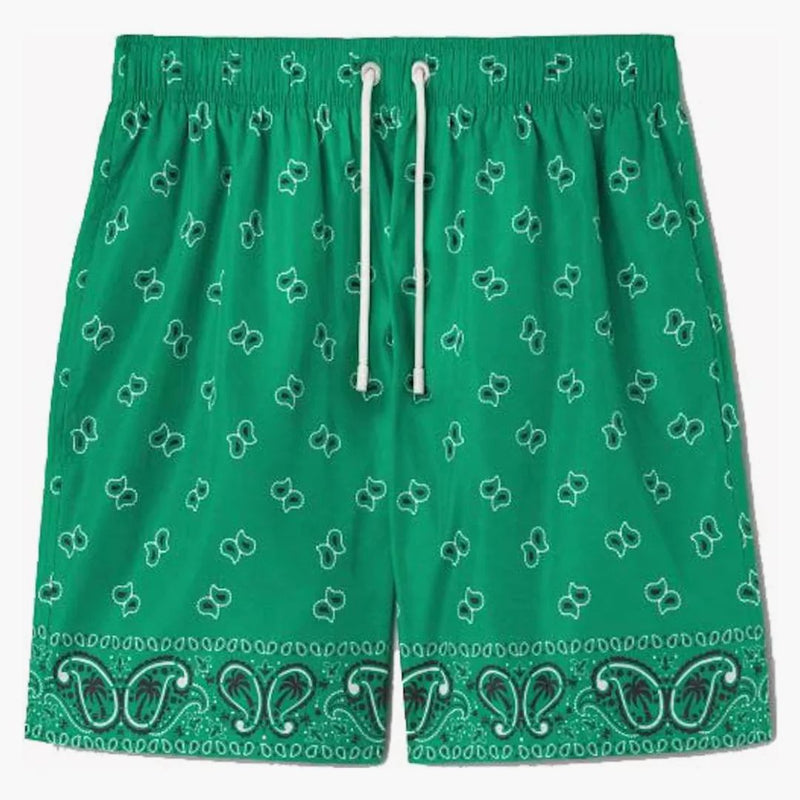 Palm Angels Paisley Swim Shorts Green