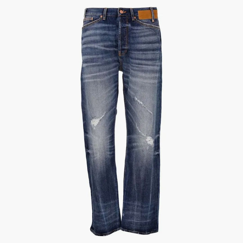 Palm Angels Palm Logo Straight Fit Jeans Blue