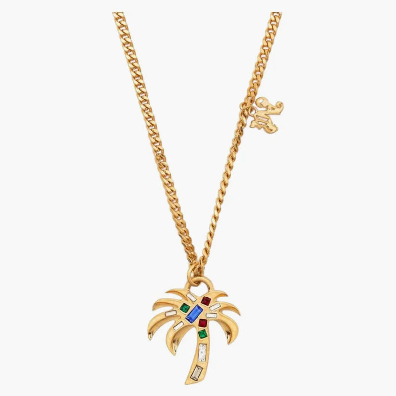 Palm Angels Palm Rhinestone náhrdelník zlato