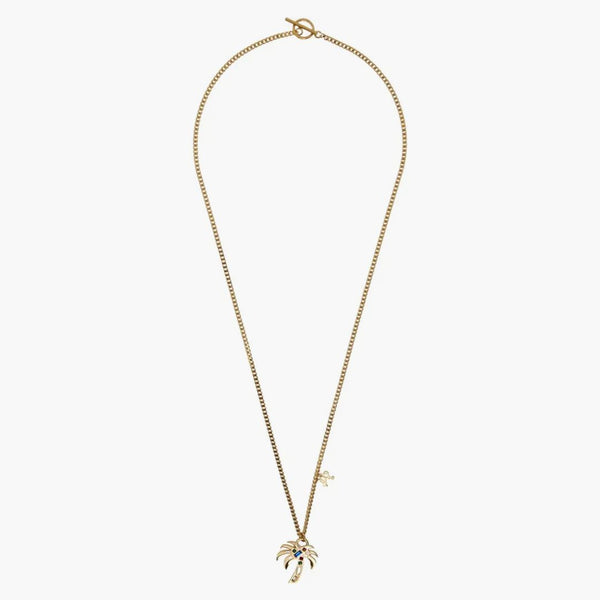 Palm Angels Palm Rhinestone náhrdelník zlato