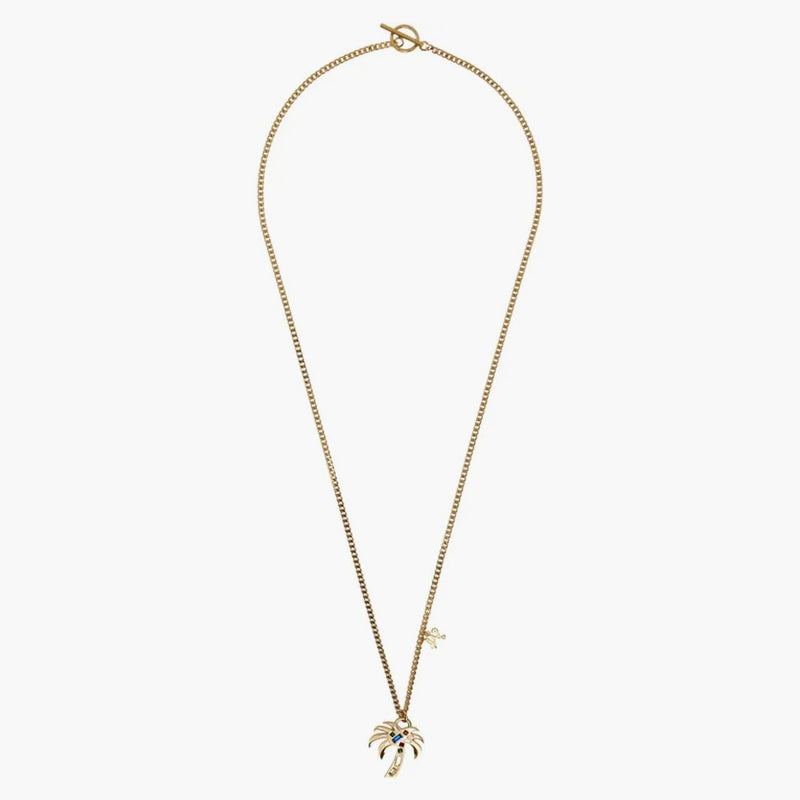 Palm Angels Palm Rhinestone náhrdelník zlato