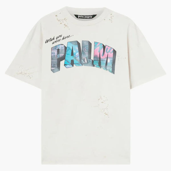 Palm Angels Palm Sign Print tričko White/Multi