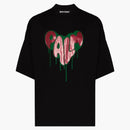 Palm Angels Palm Spray Heart T-shirt Black Red Green