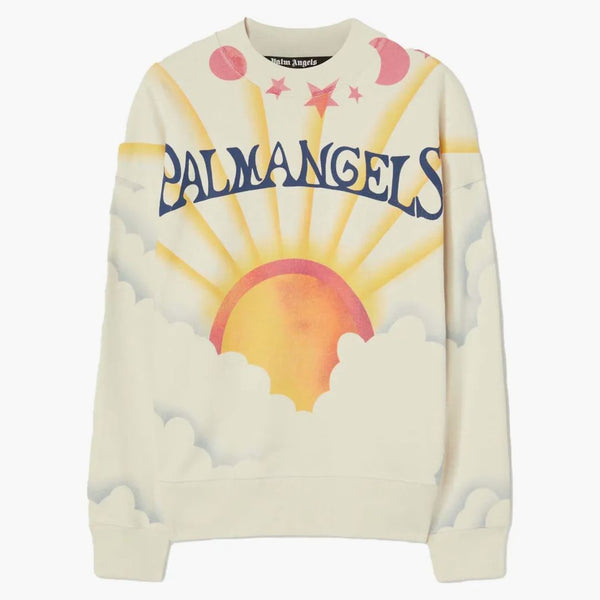 Palm Angels Palm Sunrise Crewneck off-White/Multicolor
