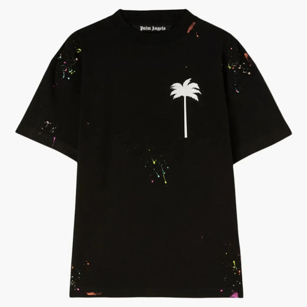 Palm Angels Palm Tree Malované tričko 1001 Černé/bílé