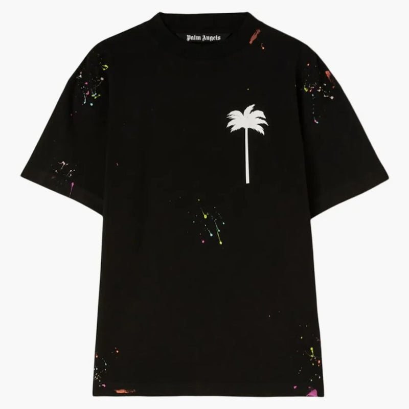 Palm Angels Palm Tree Malované tričko 1001 Černé/bílé