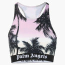 Palm Angels Palm Tree Print Crop Top Pink