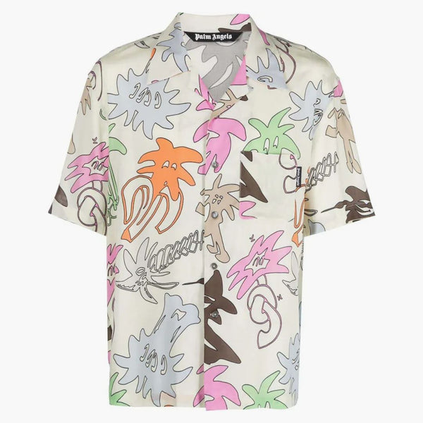 Palm Angels Palmity Allover Logo Shirt Multicolor