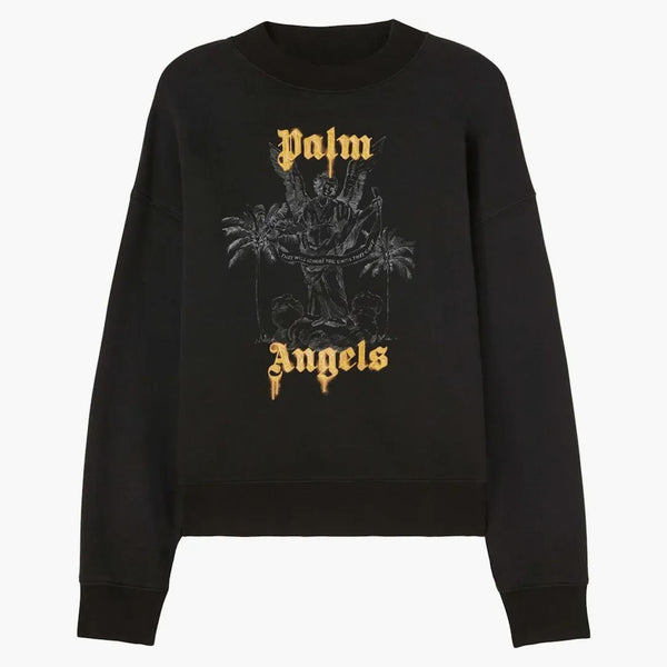 Palm Angels Palms Pencil Crew Sweatshirt Black