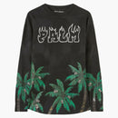 Palm Angels Palms&skull Over L/s T-shirt Black/green