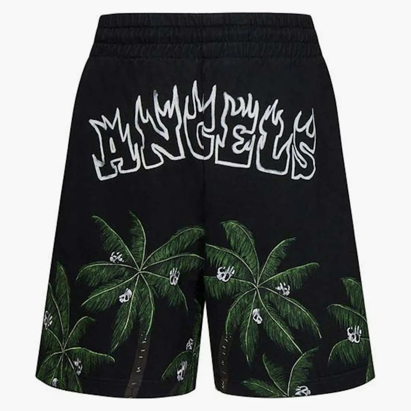 Palm Angels Palms & Skull Vintage Skishshorts Black/Green