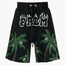 Palm Angels Palms & Skull Vintage Sweatshorts Black/Green