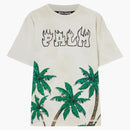 Palm Angels Palms&skull Vintage T-shirt White/green