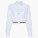 Palm Angels Palms Stripes Cropica camicia blu