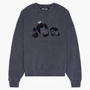 Palm Angels Patchwork Rippled Bear Crewneck Indigo Light