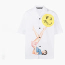 Palm Angels Pin Up Bowling Shirt White