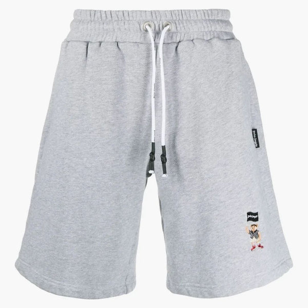Palm Angels Pirate Bear Track Shorts Grey